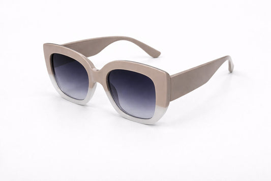 Taupe Gradient Oversized Sunglasses with Square Frames