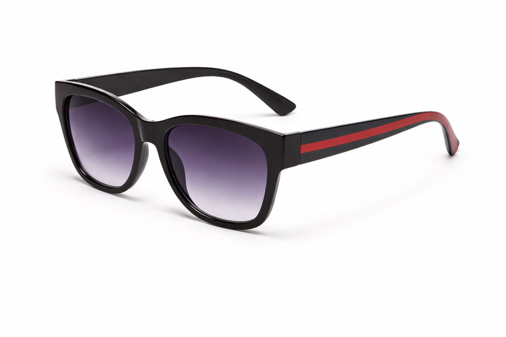 Black Gradient Lens Sunglasses with Gold Accent