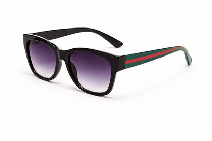 Black Gradient Lens Sunglasses with Gold Accent