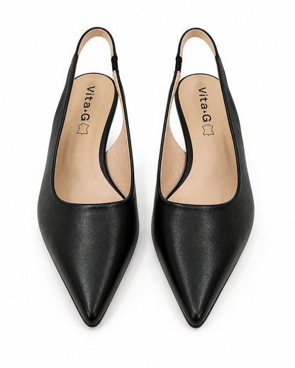 Sling-Back Nappa BLACK