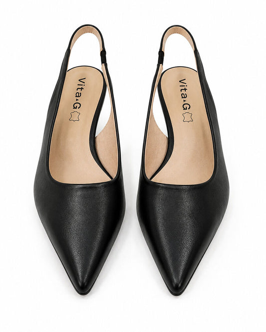 Sling-Back Nappa BLACK