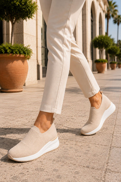 Slip on Sock/Mesh BEIGE