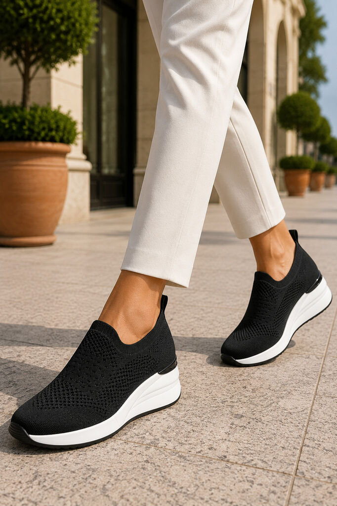 Slip on Sock/Mesh BWHITE