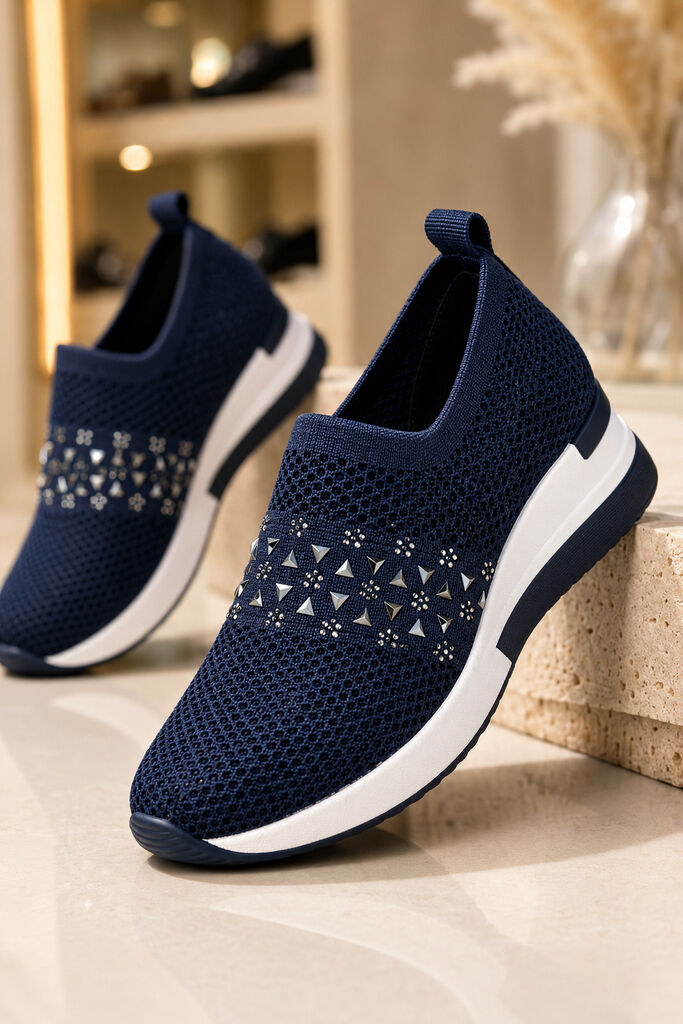 Slip on Sock/Mesh DKBLUE