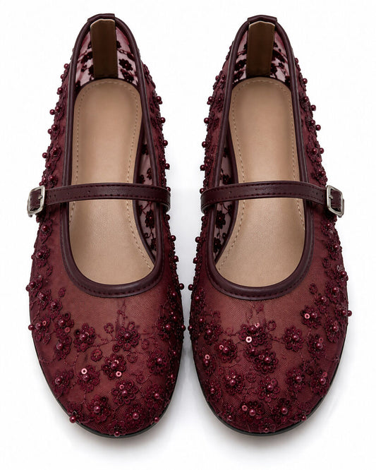 Ballerina Pailletts BURGUND