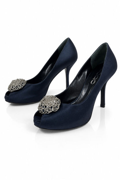 Shoes Satin Bleu