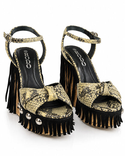 Shoes Pitone Gri/Ner