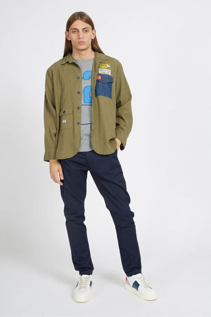 Gray Cotton Graphic T-Shirt with Bold Print