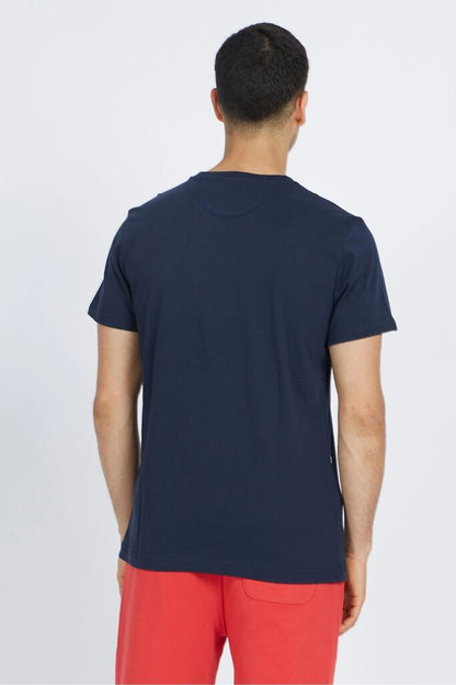 Navy Graphic Cotton T-Shirt with Bold Number Detail