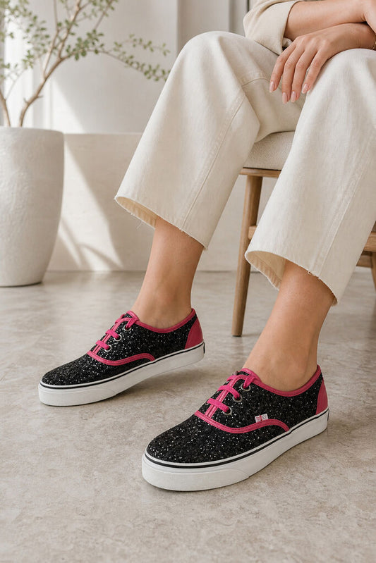 Shoes Glitter Ner/Fux