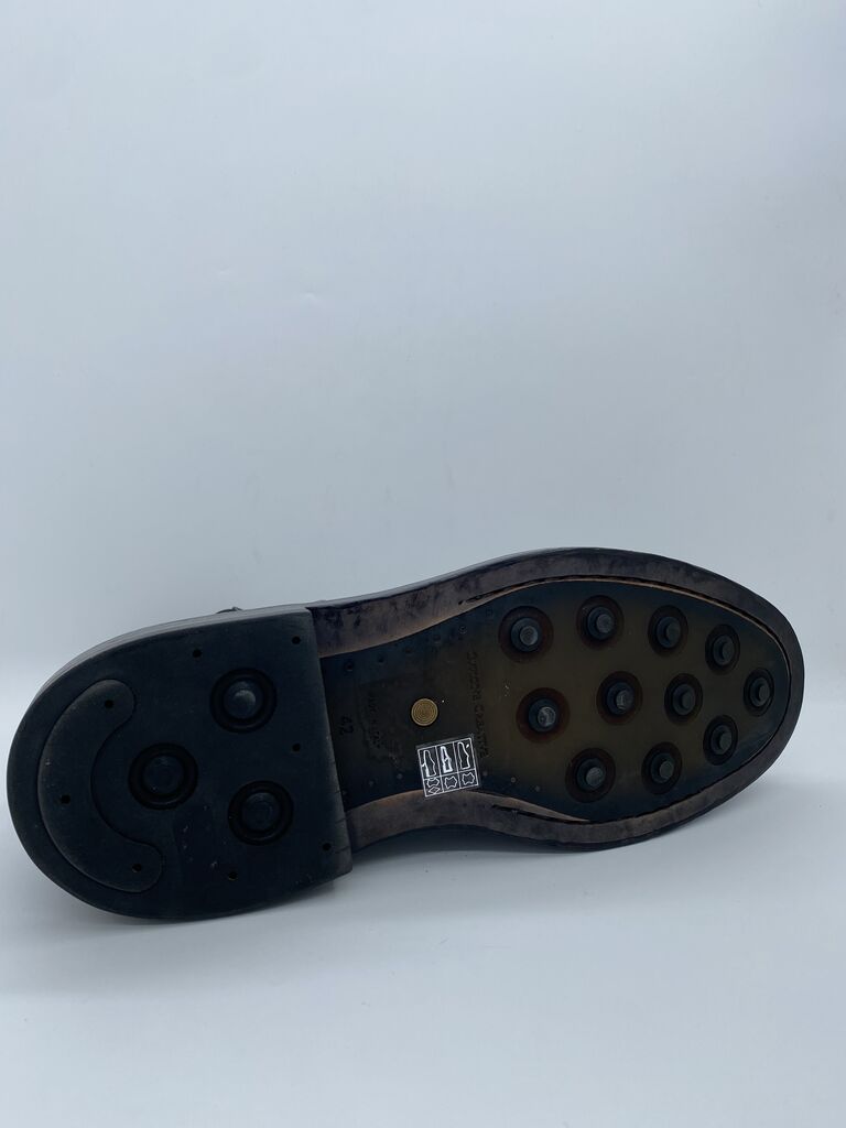 Black Leather Chelsea Boot with Elastic Side Panels