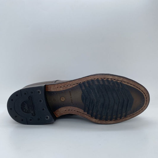 Brown Leather Derby Shoes with Classic Lace-Up