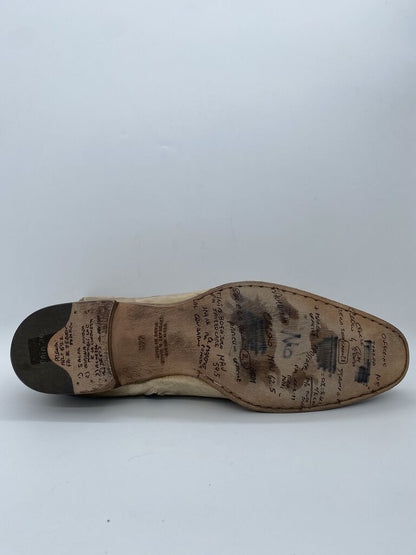 Taupe Distressed Ankle Boot with Sleek Silhouette