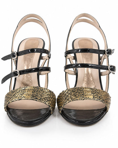 Shoes Pitone Ner/Oro
