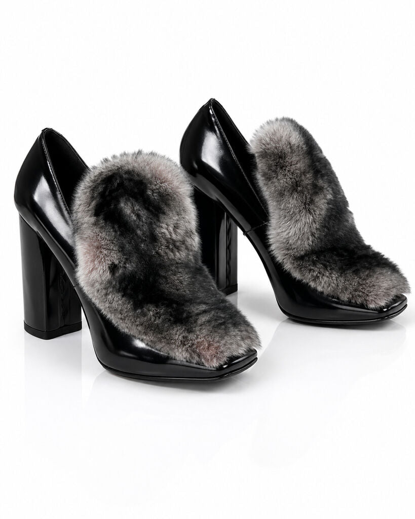 Shoes Nap/Fur BLK GRY