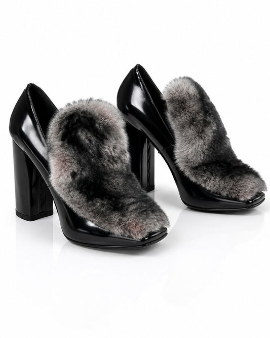 Shoes Nap/Fur BLK GRY