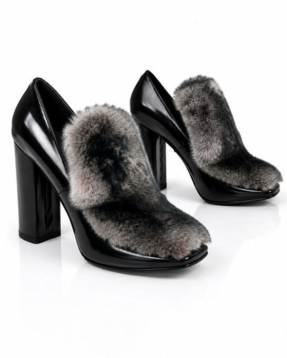 Shoes Nap/Fur BLK GRY