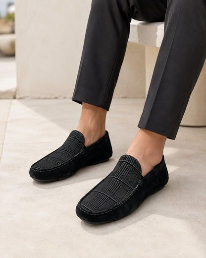 Shoes Suede Gri/Ner