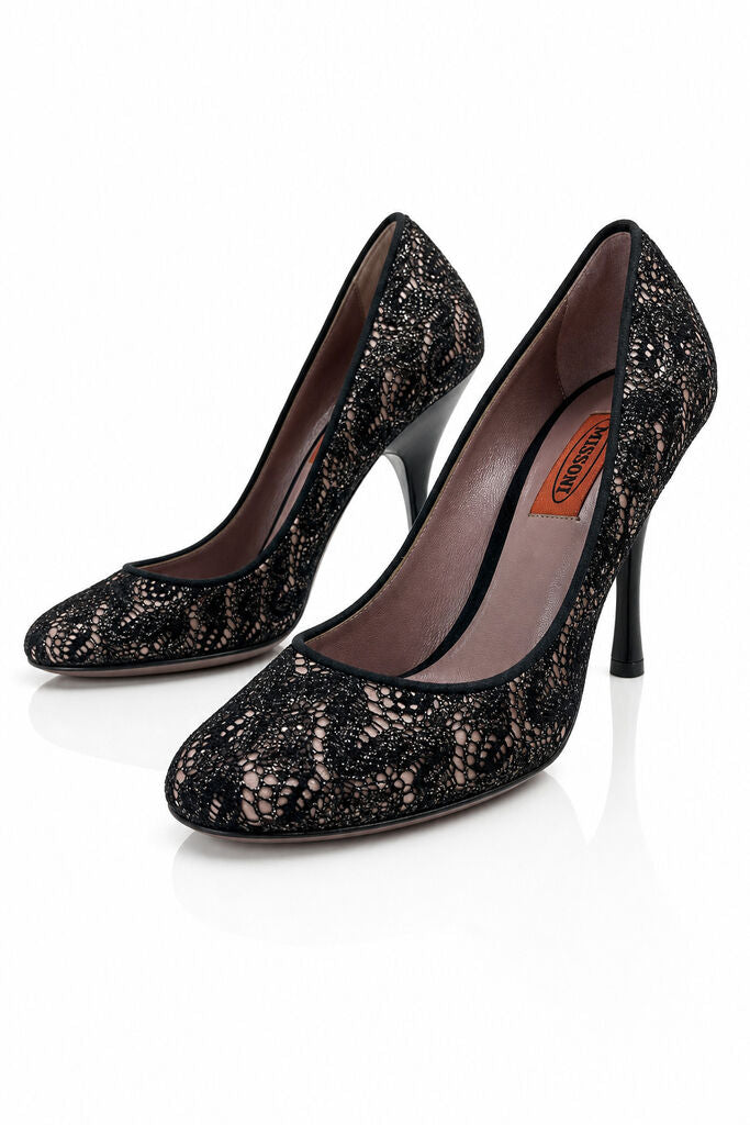 Shoes Tessuto Ner/Rose