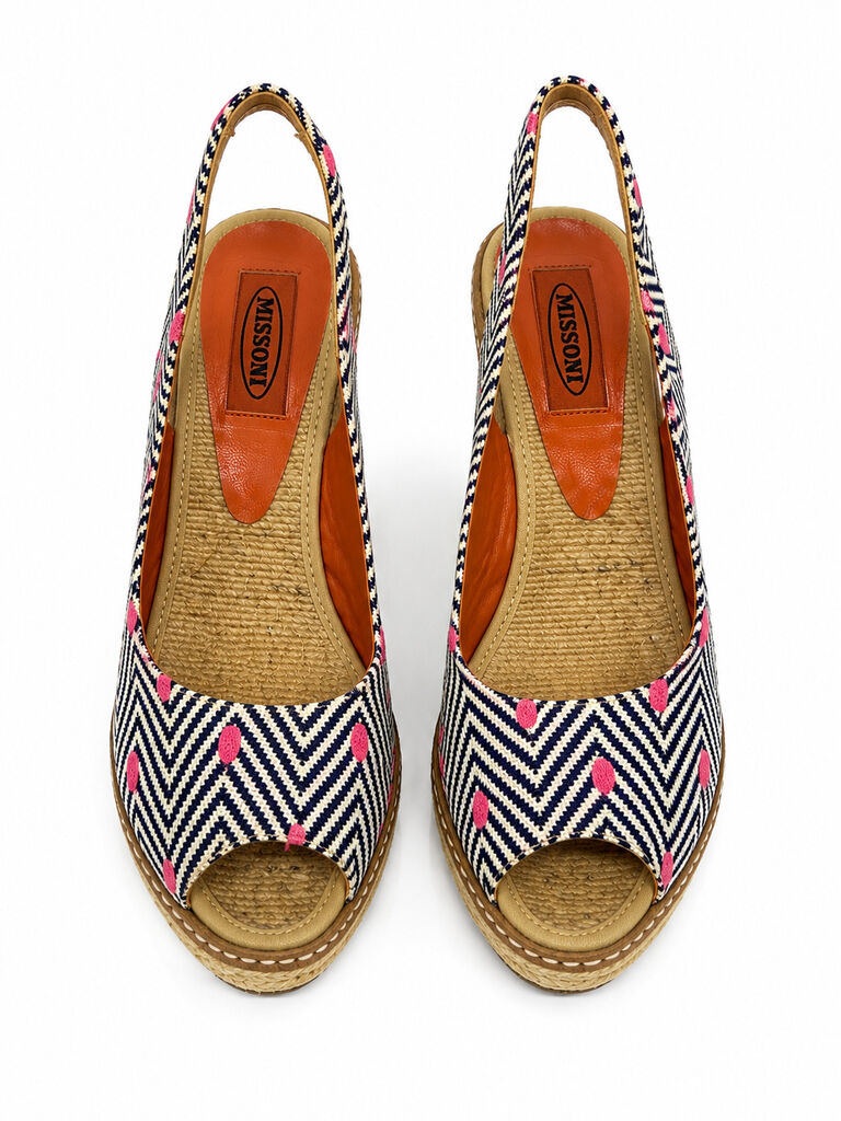 Shoes Raso Blu/Rose
