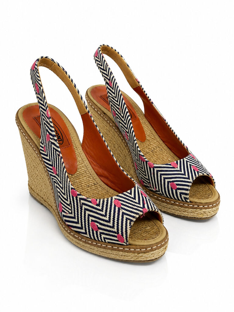 Shoes Raso Blu/Rose