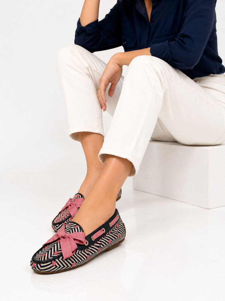 Shoes Raso Blu/Rose