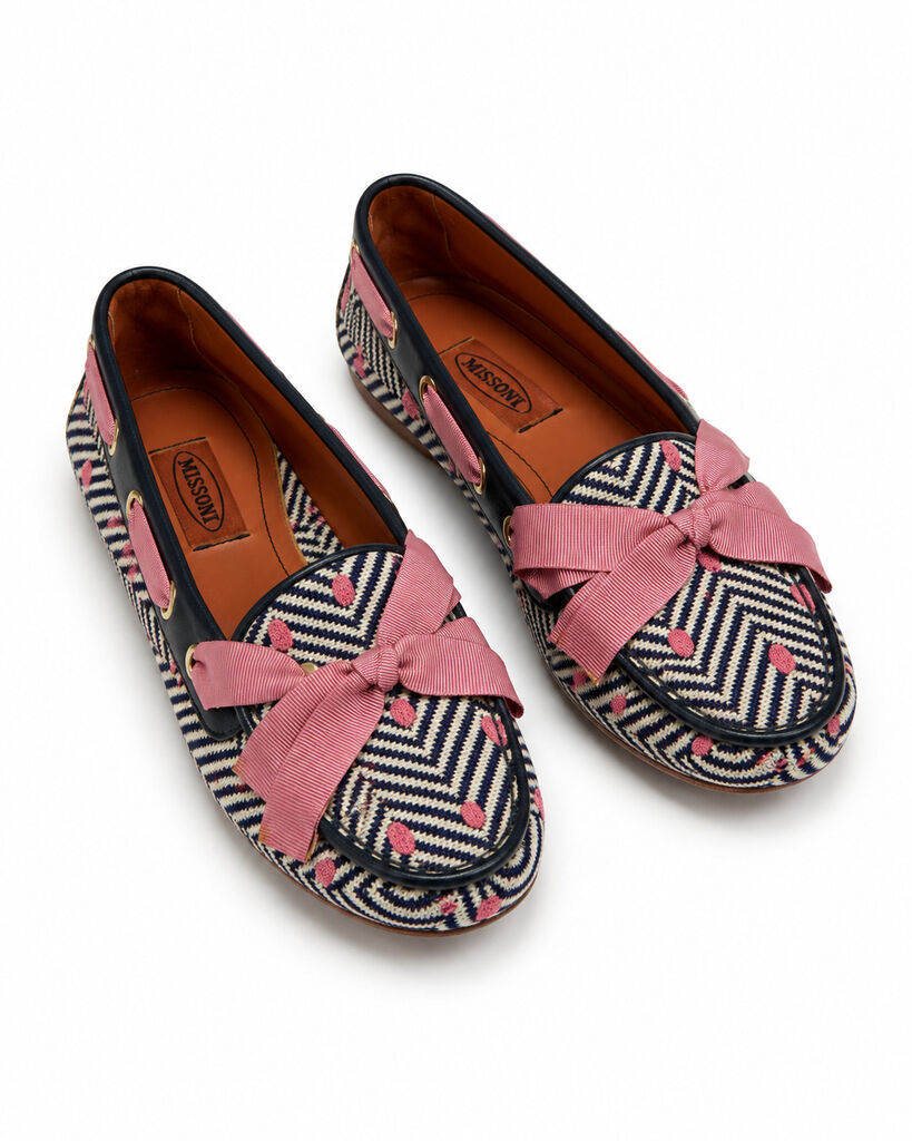 Shoes Raso Blu/Rose