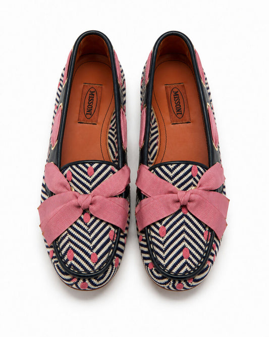 Shoes Raso Blu/Rose