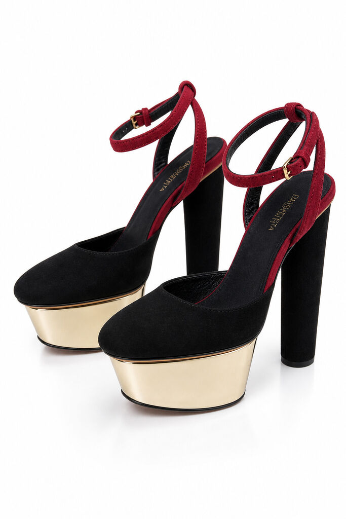 Shoes Camoscio Ner/Rosso