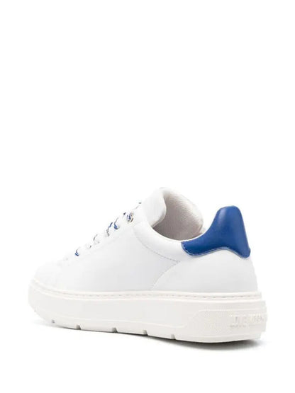 White Leather Sneakers with Heart Detail