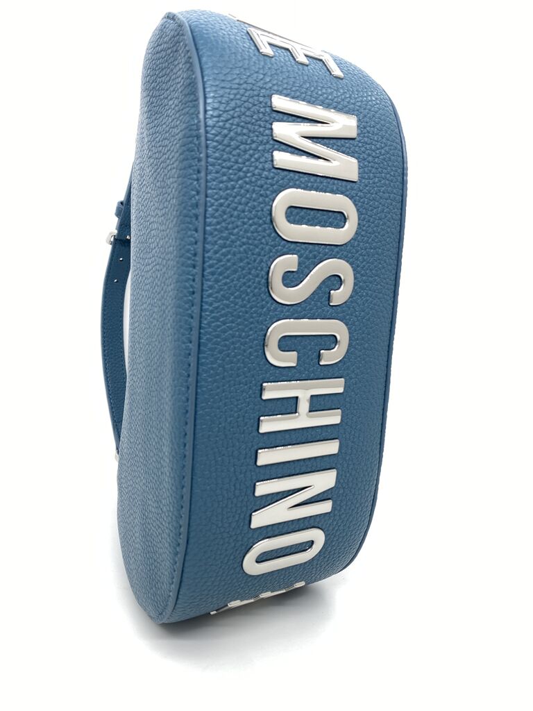 Blue Pebbled Hobo Bag with Adjustable Strap