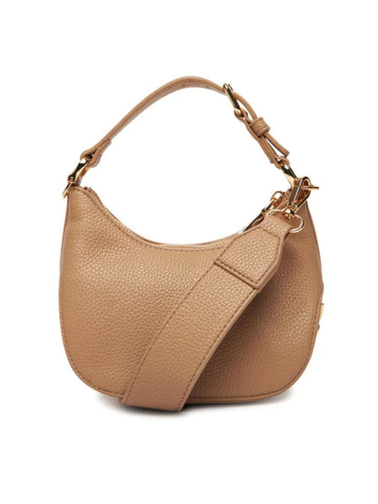 Camel Textured Hobo Bag with Adjustable Handle