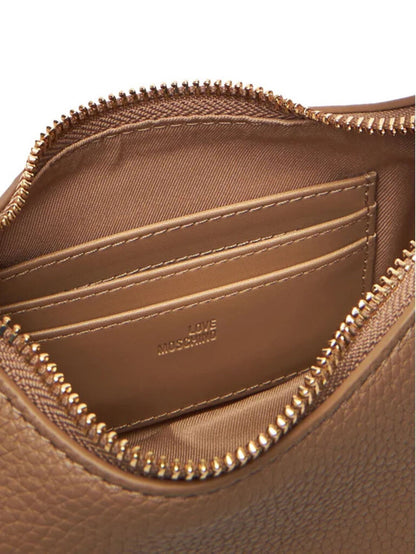 Camel Textured Hobo Bag with Adjustable Handle