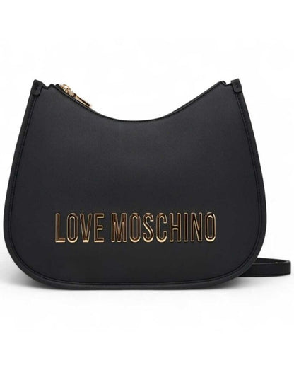 Black Nylon Crossbody Bag with Logo Detail