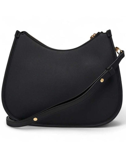 Black Nylon Crossbody Bag with Logo Detail