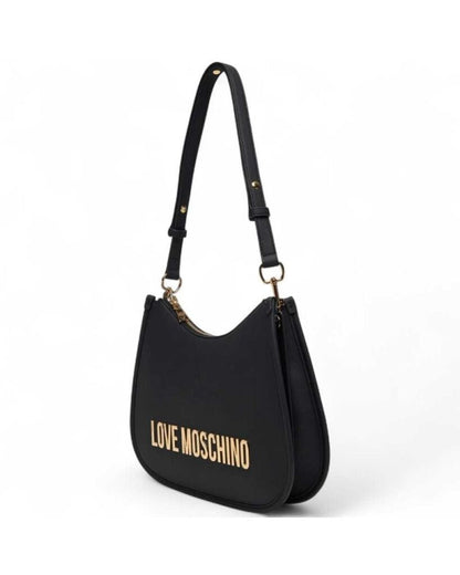 Black Nylon Crossbody Bag with Logo Detail