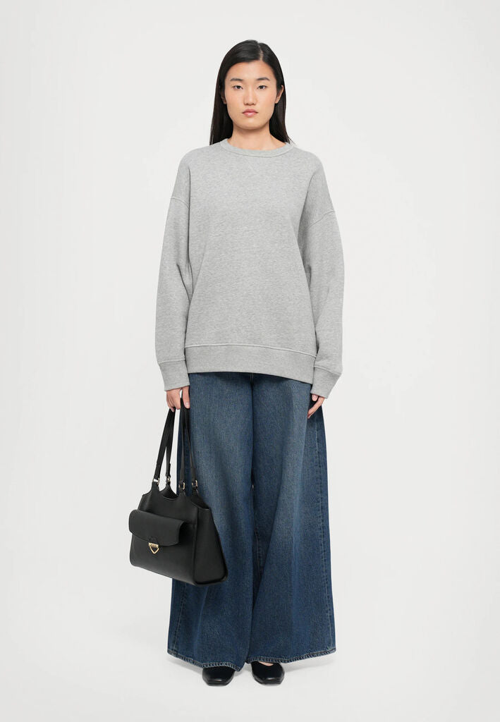 Black Structured Tote with Heart Emblem