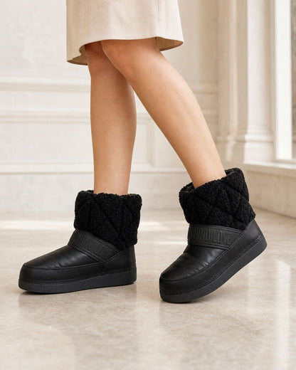 Snow Boot Nyl/Fur BLACK