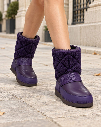 Snow Boot Nyl/Fur INDIGO