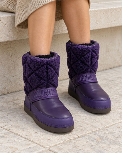 Snow Boot Nyl/Fur INDIGO