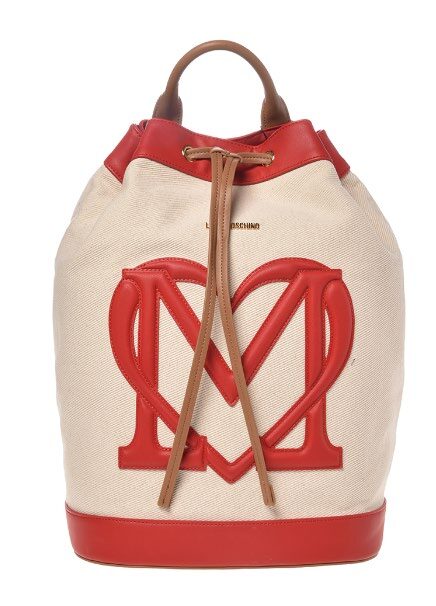 Red Canvas Backpack with Bold Logo