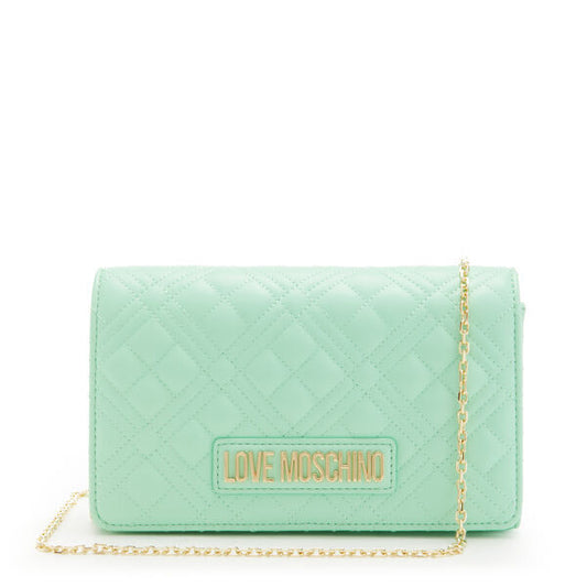 Mint Quilted Crossbody Bag with Chain Strap
