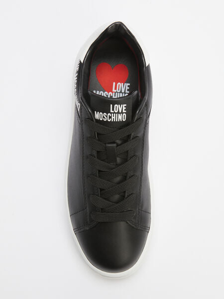 Black Logo Accent Platform Sneakers