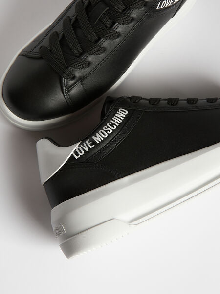 Black Logo Accent Platform Sneakers