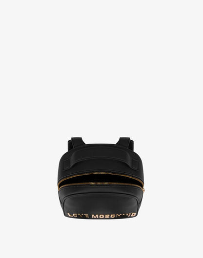 Black Logo Backpack with Adjustable Straps