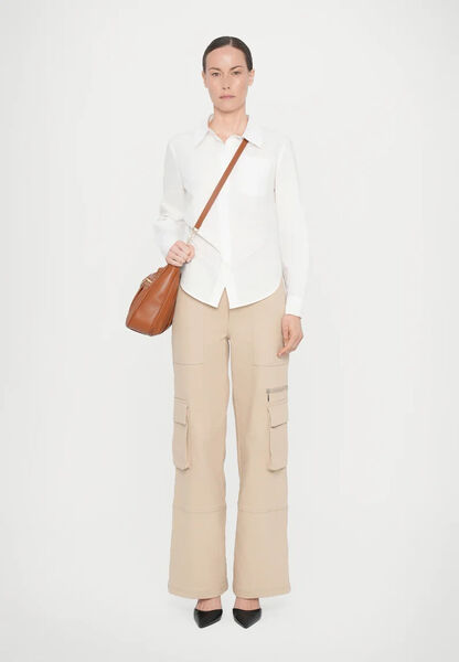 Brown Quilted Shoulder Bag with Gold Accents