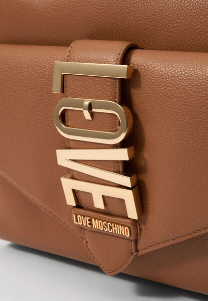 Brown Tote Bag with Gold Accent