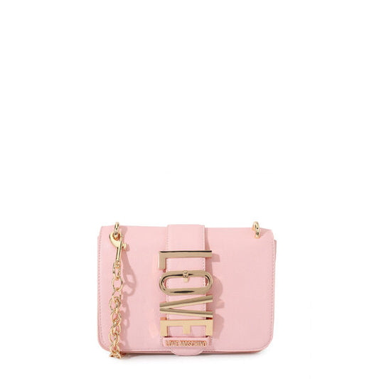 Pink Logo Embellished Crossbody Bag