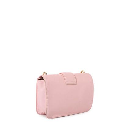 Pink Logo Embellished Crossbody Bag