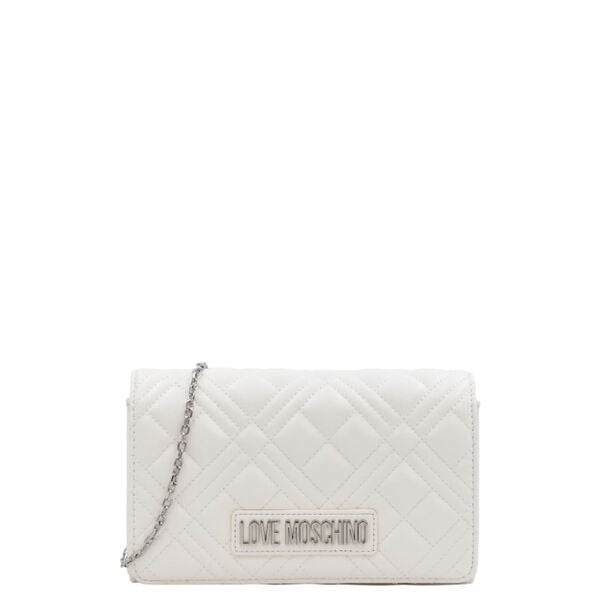 White Quilted Crossbody Bag with Chain Strap